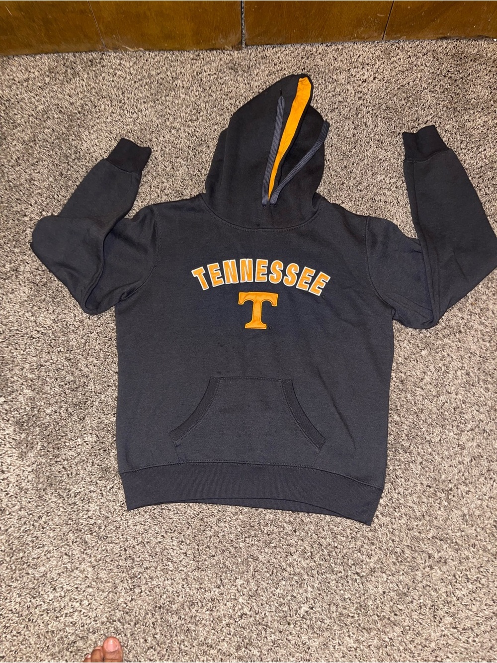 Colosseum Men's Crewneck Sweatshirt in Black with Orange Accents